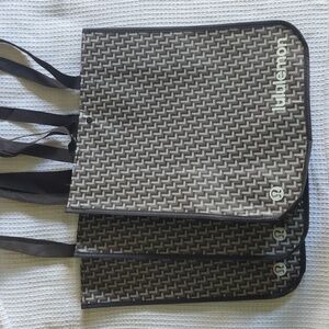🤎🤎 Set Of 3 Large Lululemon Reusable Tote Bags 🤎🤎